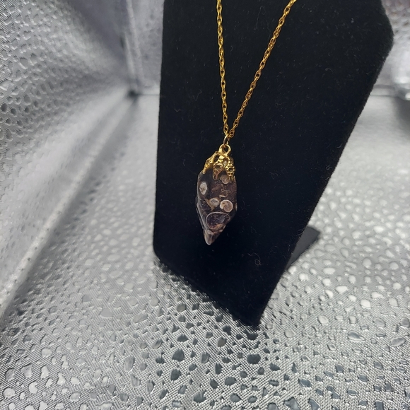 14kt Gf Necklace w/Stone Pendant. - Picture 7 of 16